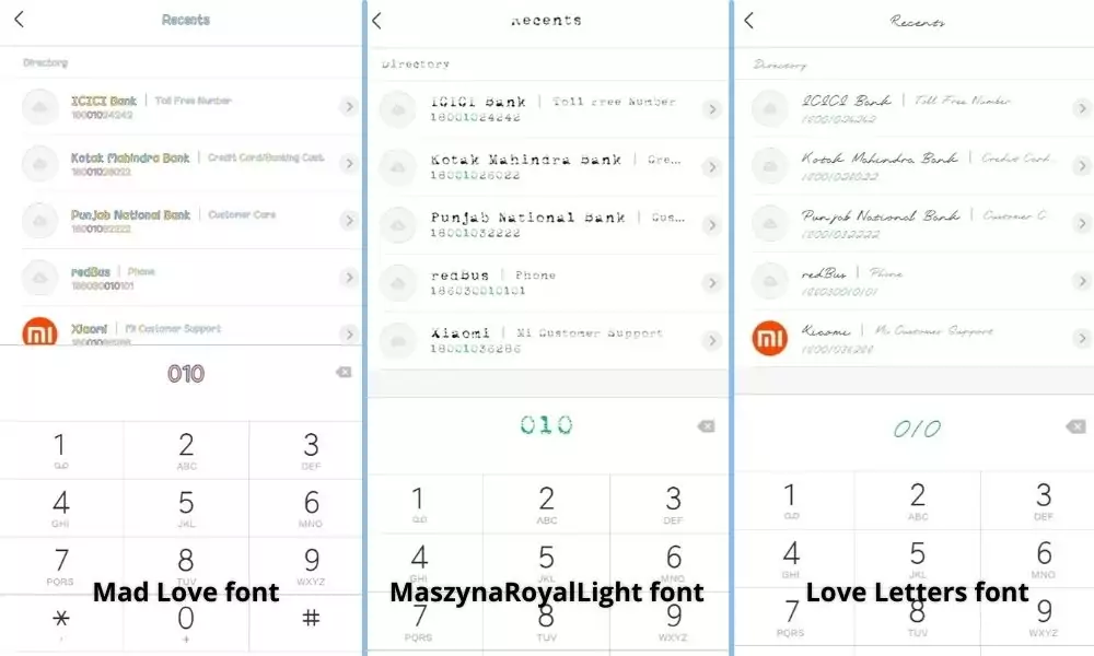 different smartphone fonts 1
