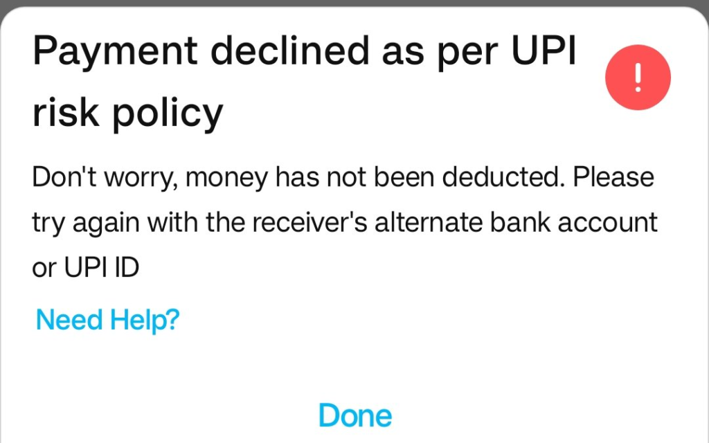 your-payment-was-declined-as-per-upi-risk-policy-indian-tech-hunter